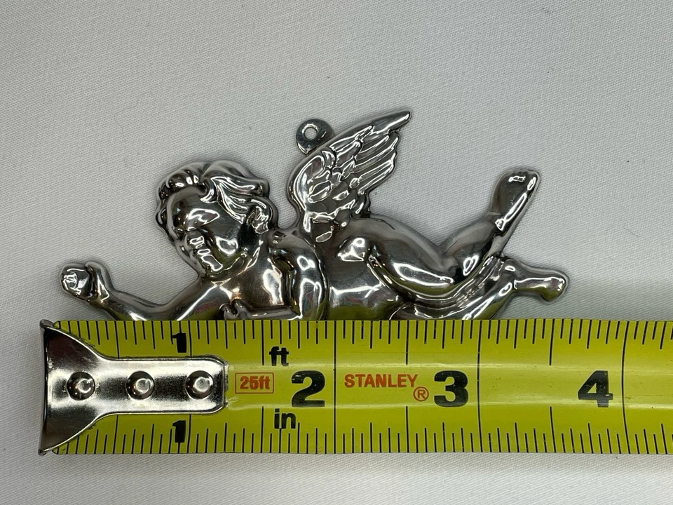 1982 Williamsburg KIRK STIEFF Silverplated Hanging Angel Christmas Ornament - Изображение 2 из 4
