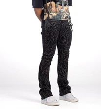 KINDRED RHINESTONE STACK BLACK JEANS