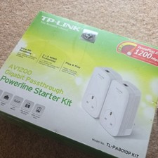 TP-Link AV1200 Gigabit Passthrough Powerline Starter Kit TL-PA8010P. Hardly used
