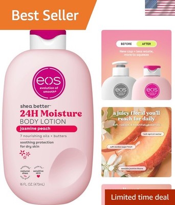 Shea Better Jasmine Peach Body Lotion   24-Hour Hydration, Lightweight 16 fl oz