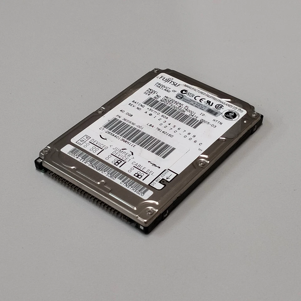 Genuine Fujitsu Mobile 40GB 2.5" 5400 RPM HDD IDE ATA/100 8MB MHT2040AH - Image 3 of 4
