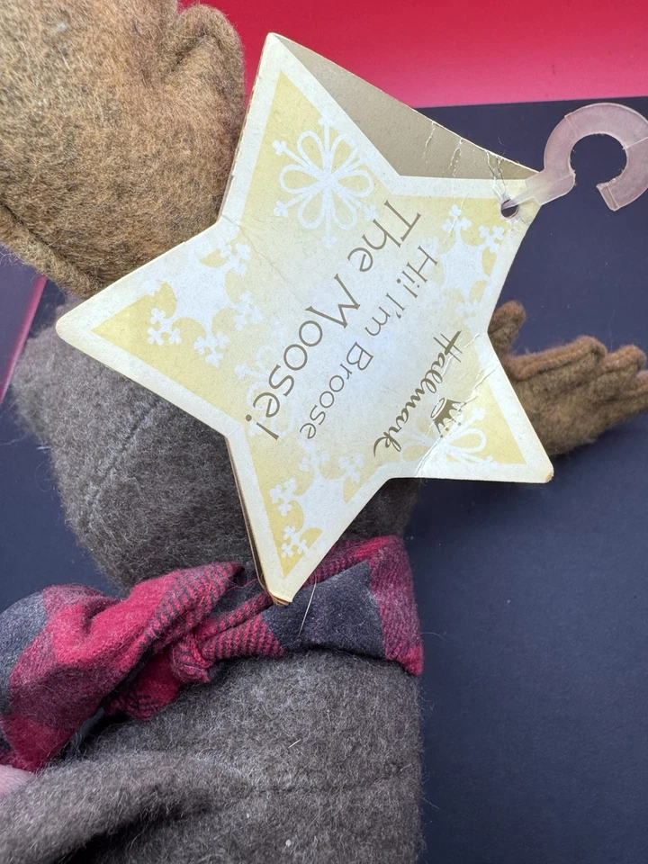 VTG Hallmark Plush Bruce The Moose Holiday 16in Stuffed Animal - Image 2 of 4