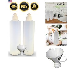 Squeeze Bottles 2 Pack 16oz Refillable BPA Free Dispenser with Funnel