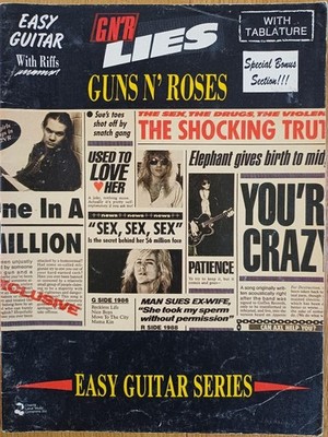 Songbook Noten Gitarre Tabs GUNS N ROSES Lies