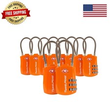 Multi-Purpose TSA Approved Travel Luggage Locks - 10 Pack with Cable Flexibility