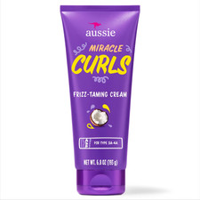Aussie Miracle Curls Frizz Taming Curl Cream, for Curly Hair 6.8 fl oz, Curly