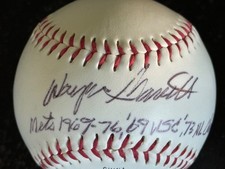 WAYNE GARRETT New York METS 1969-76 Signed Baseball Auto 69 WSC 73 NL Champs