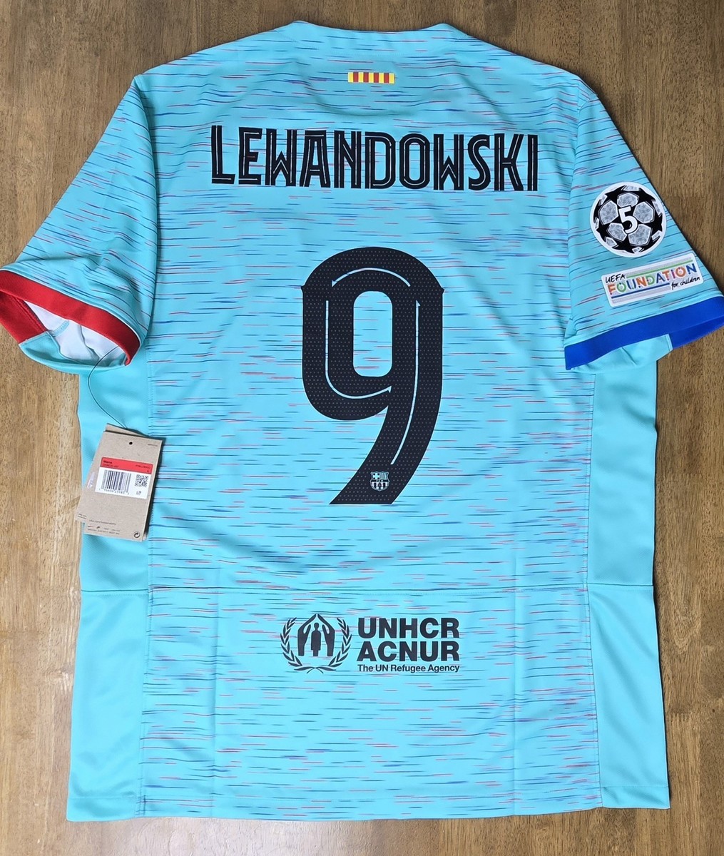 正規品 FC バルセロナ 23/24 ユニフォーム LEWANDOWSKI 9番 2023/24 Nike FC Barcelona #9 LEWANDOWSKI DX9820-487 Soccer Jersey