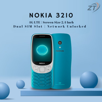 Brandneu verpackt Nokia 3210 4G Scuba Blue entsperrt Dual Sim Handy