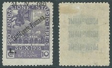 1921 FIUME COSTITUENTE FIUMANA 10 LIRE MH * - US20-3