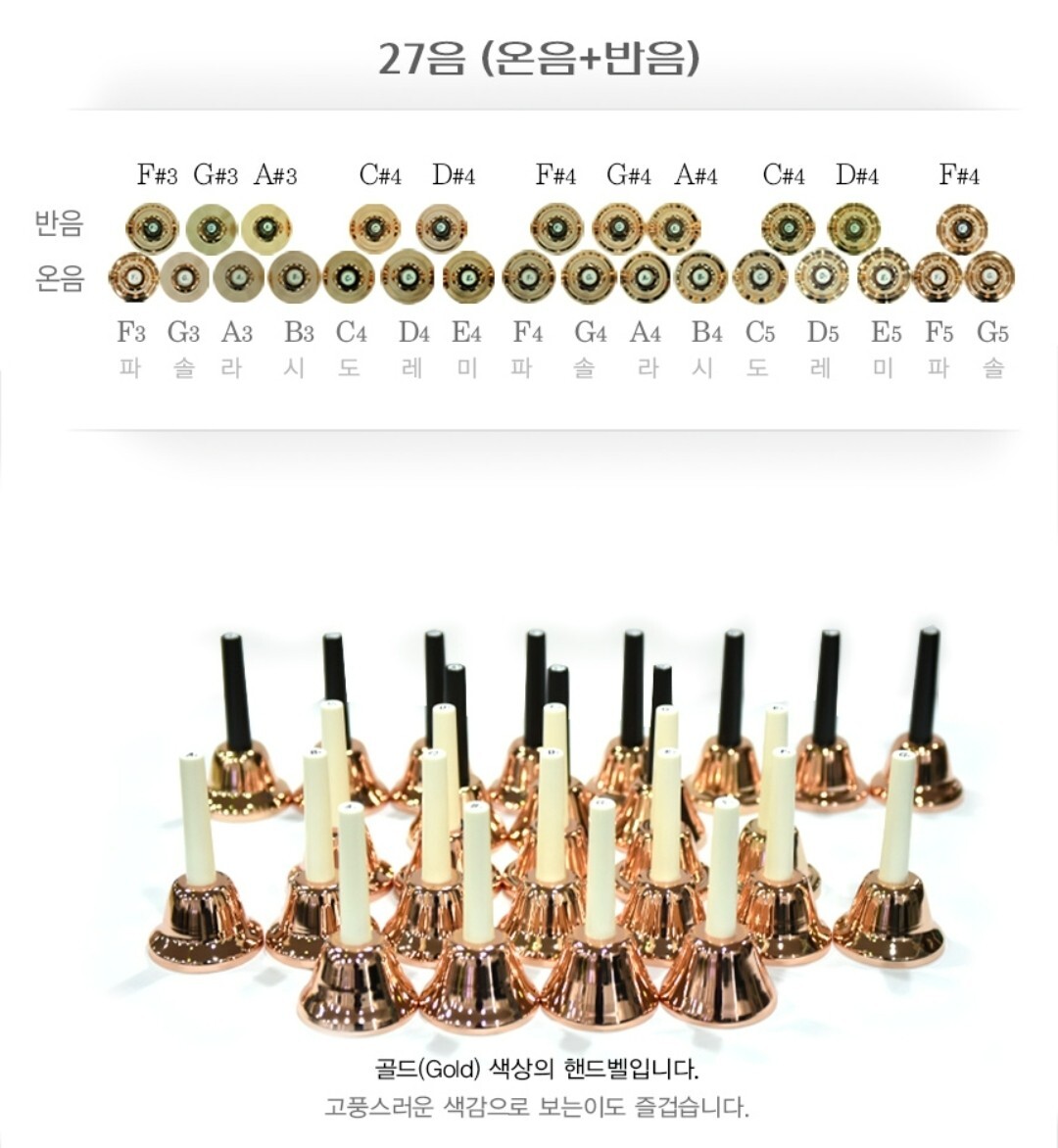 SOL 27 Tones Set of Copper Hand bells With Bag Expedited Ship | eBay