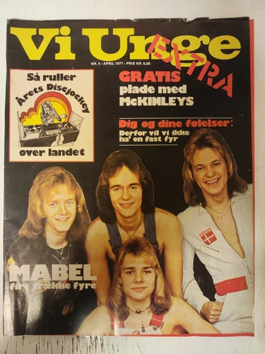 ABBA, BJØRN SKIFS, ROD STEWART in Danish magazine VI UNGE 1977. RARE!!
