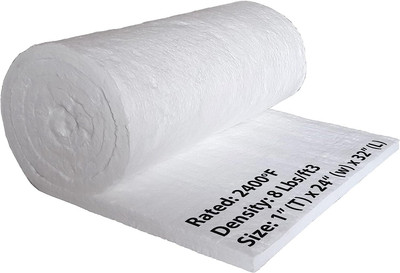 Ceramic Fiber Insulation Blanket, 8# Density 2400F, 1'' X 24'' X 32''