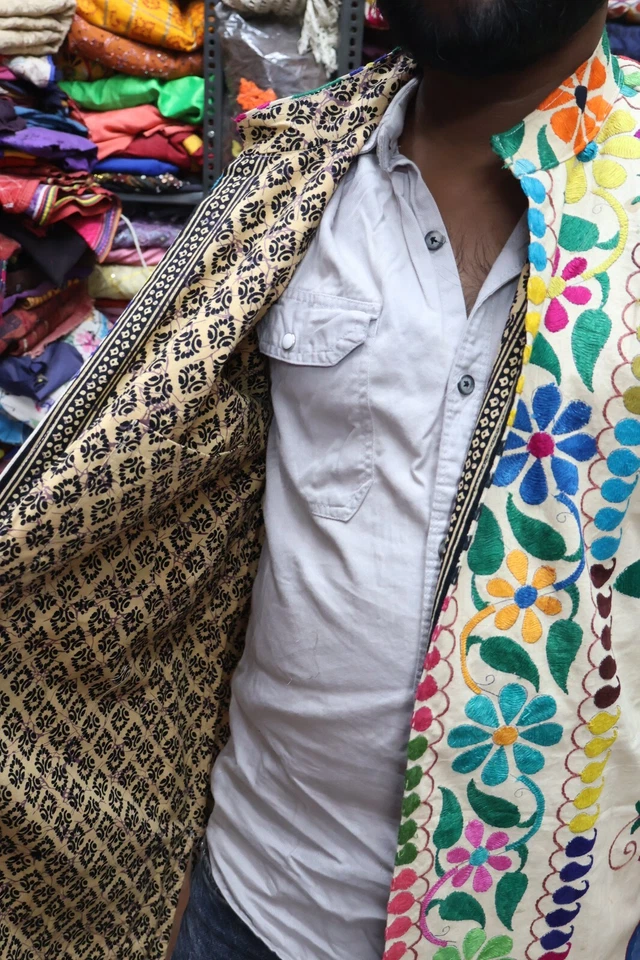 Banjara jacket,Boho Hippie,Handwork coat, upcycled multi color embroidery jacket - Image 4 of 4