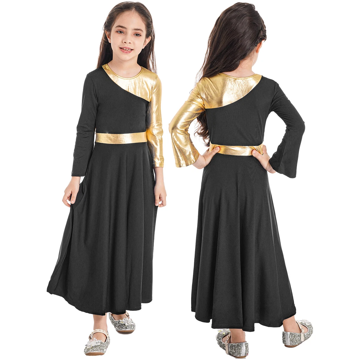 maxi long sleeve girls concert dress black Concert Dresses: Long Black Concert & Orchestra Dresses