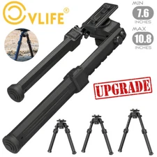 Upgraded 7.6-10.8 inches Rifle Bipod Foldable Hunting Bipod For Mlok Rail System