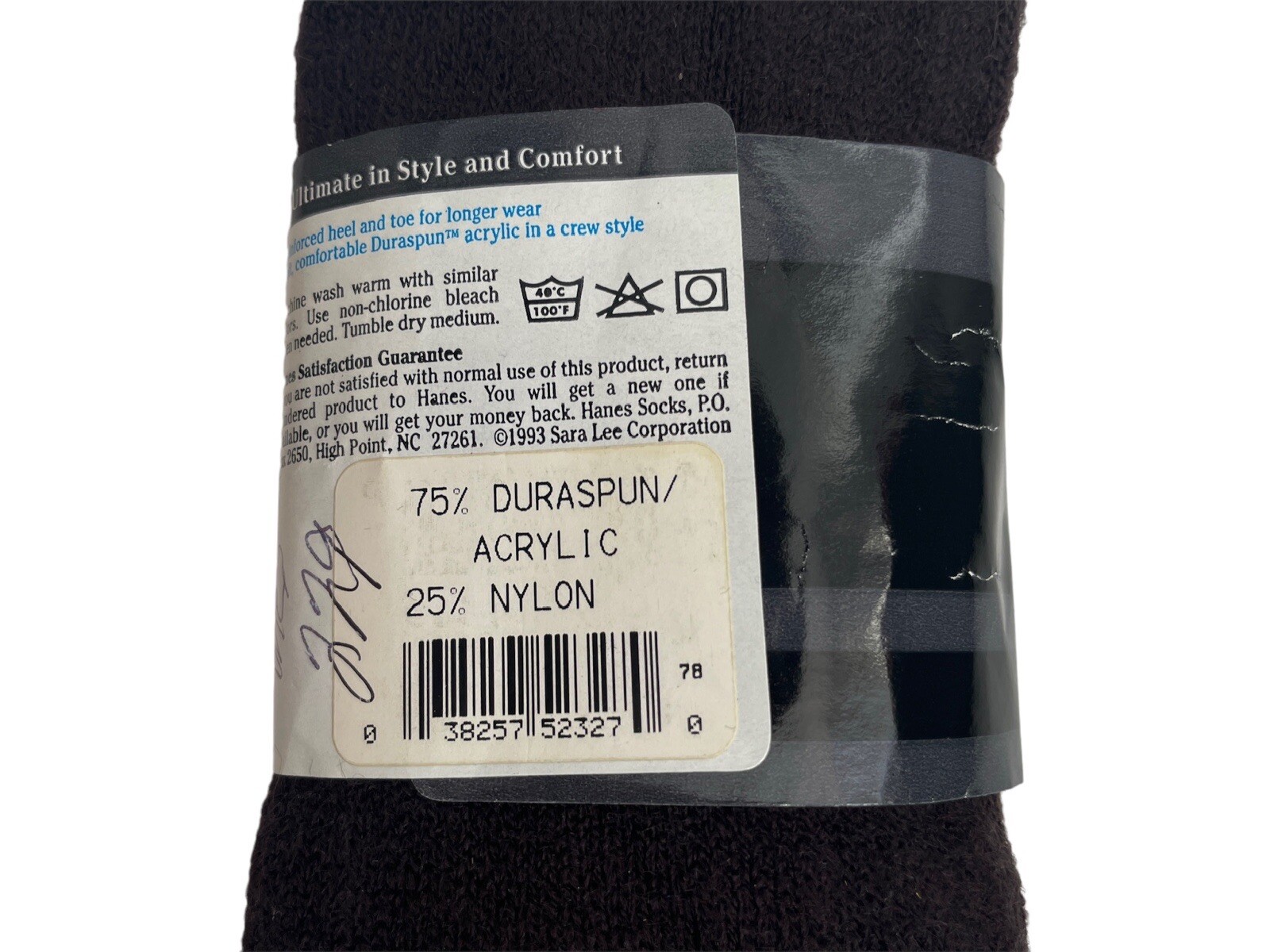 vintage hanes acrylic crew socks mens size 1416 deadstock NIP 1993 eBay