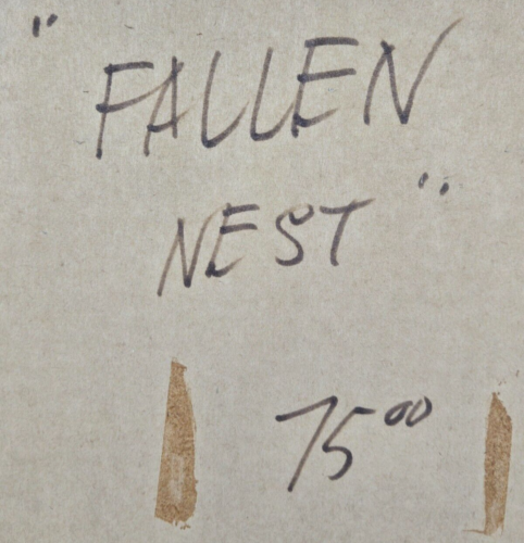 Lee Coblentz, IN/FL Fallen Nest abstrakt Eule Baum Aquarell Gemälde, signiert - Bild 12 von 13
