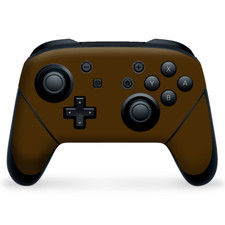 Nintendo Switch Pro Controller Skin Decal Vinyl Wrap - Solid Brown