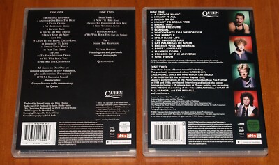 QUEEN 2x DVD Lot GREATEST VIDEO HITS AND LIVE 1 & 2 COMPLETE 4