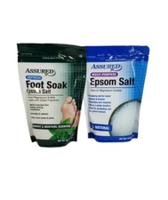 Set Of Assured Epsom Salt 1 Spearmint  Menthol And 1 Natural 16 oz. each