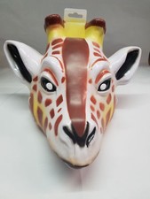 Máscaras de animales de plástico cara completa Asso selva granja y bosque disfraz máscaras de animales