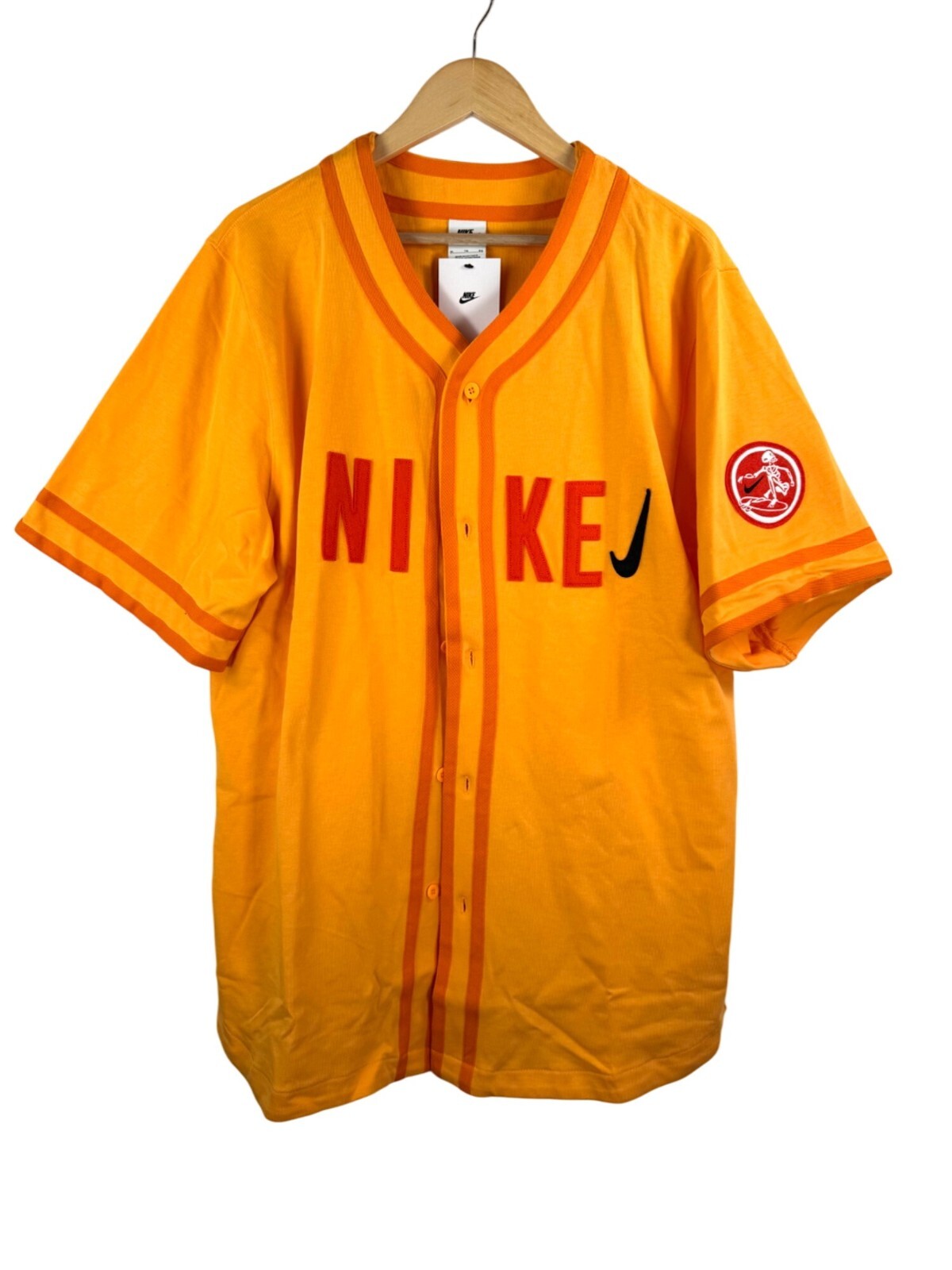 Nike Mens Sportwear Baseball Jersey The next wave orange 90s sz XL
