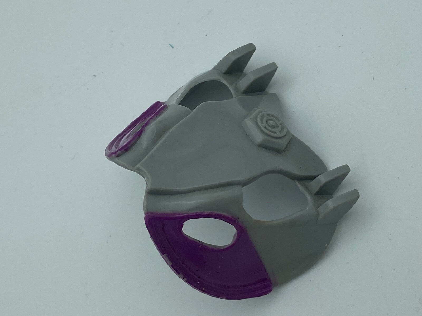 DINO RIDERS 1988 TRICERATOPS brainbox helmet GREY Tyco