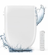 FVZ Bidet Toilet Seat Oval Smart Heated Toilet Seat with Warm Water Dryer