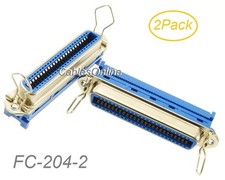 2-Pack Centronics 50-Pin IDC Type Female CN50 Crimp Connector for Ribbon Cable