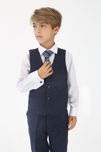 Traje de ajuste a medida tipo tweed para niños para bodas y ocasiones especiales - Imagen 20 de 21