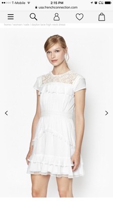 french connection white lace dress