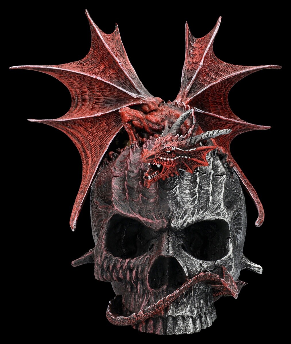 Dragon & Skull Box - Serpent Infection By Spiral - Gothic Decor Box