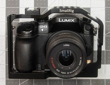 Panasonic Lumix GH3 with 14-42 mm lens and Smallrig cage