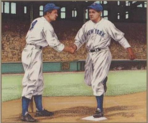 1993 Upper Deck B.A.T. Triple-Folders - Babe Ruth Lou Gehrig