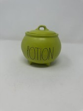 Rae Dunn green POTION Cauldron Mini Canister , Cauldron Trinket Jar, NEW