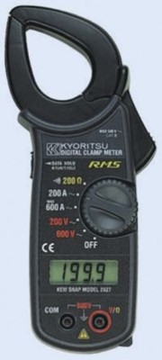 Kyoritsu Clamp Meter, Max Current 600A AC CAT III 600 V - 2027