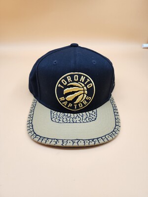 Toronto Raptors NBA Hat Cap Adjustable Mitchell & Ness Two Tone Rock Gold
