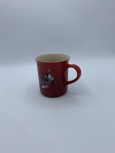 Le Creuset Lotus Koi Fish Mug Cerise Limited Edition (*NEW*) Set Of One - Picture 2 of 7