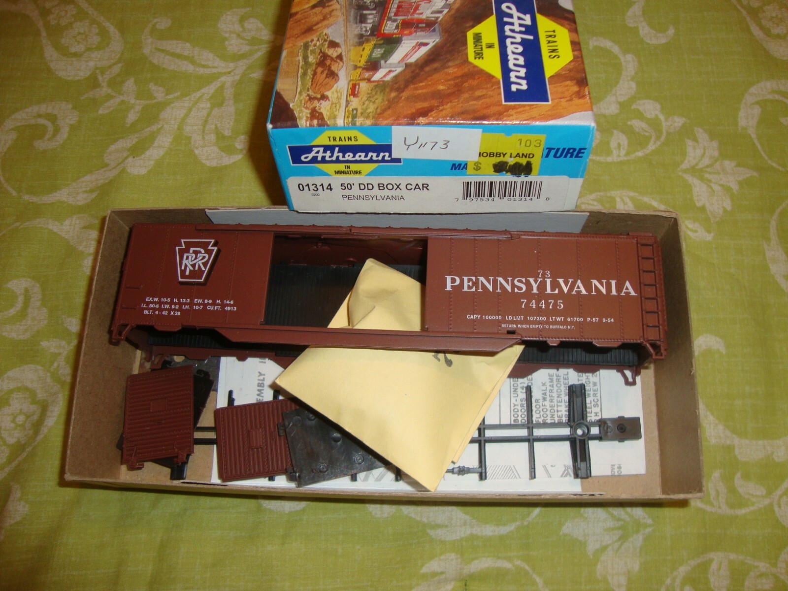 Athearn PRR Pennsylvania 50' DD Box Car blue box kit New in  Box