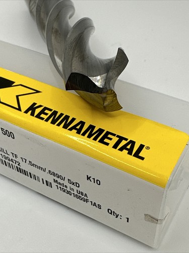 Kennametal B105A17500 17.5mm 3 Flute Solid Carbide 5xD Drill 1199472 - Picture 4 of 4