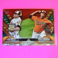 2018 Topps Update David Hess Pedro Araujo RC Independence Day #d/76 US29 Orioles
