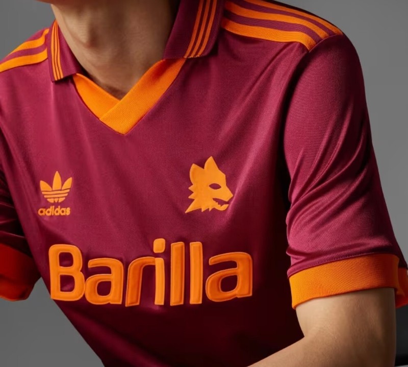 ADIDAS AS ROMA BARILLA JERSEY SIZE LARGE 1993 TOTTI GIANNINI BRING BACK 1993