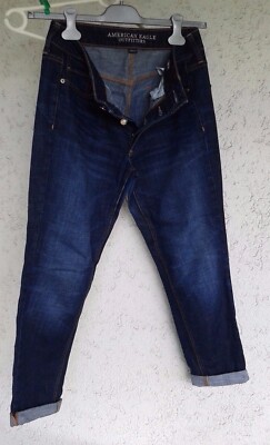 American Eagle Outfitters Frauen tomgirl JEAN SZ 4 X-SHOR Distressed Lockere Pas