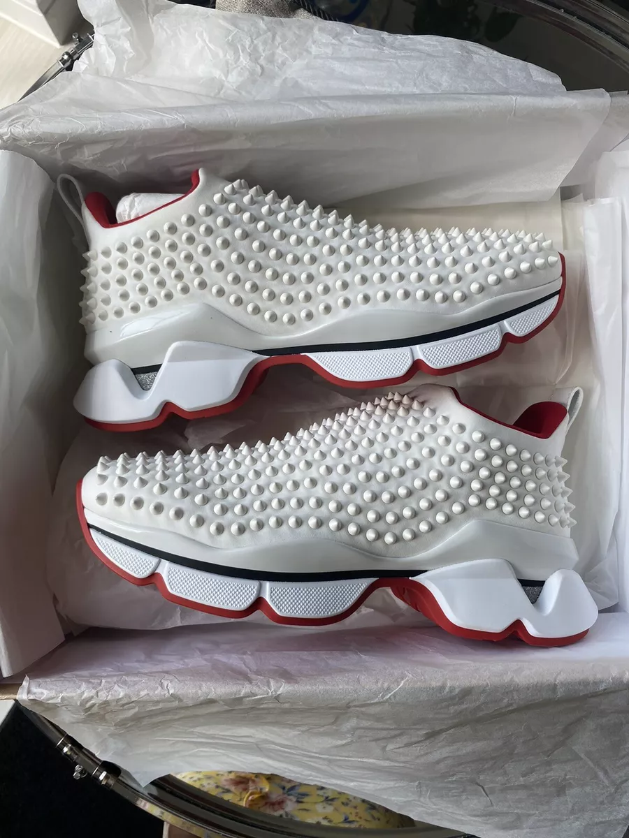Christian louboutin trainers spike sock flat neoprene. size 42.5 UK 8.5