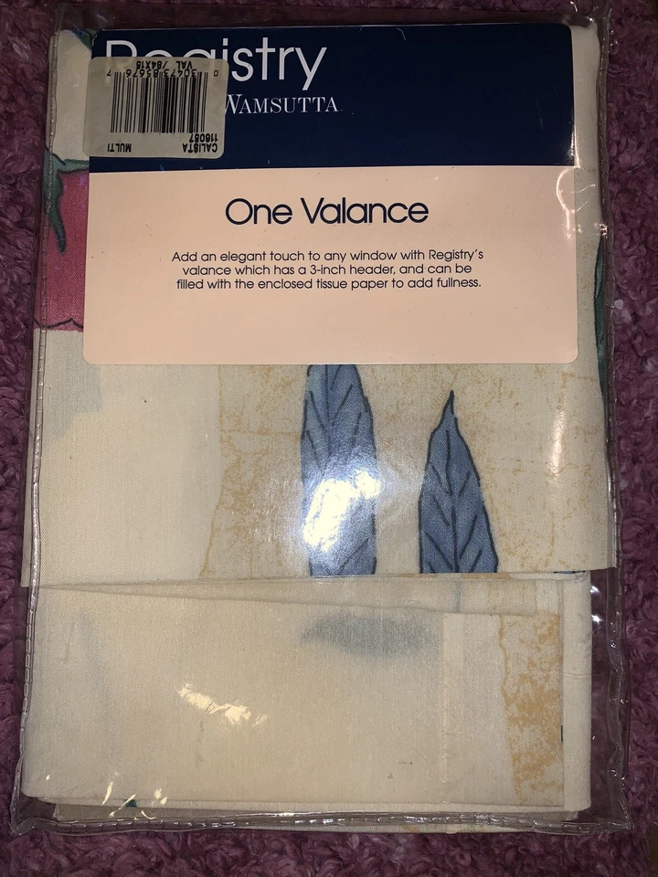 NIP Registry by Wamsutta One Valance 84" X 15" Calista 3” Header Yellow Floral - Image 4 of 4