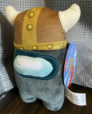 Toikido Among Us 7” Gray With Viking Helmet Imposter Plush Series