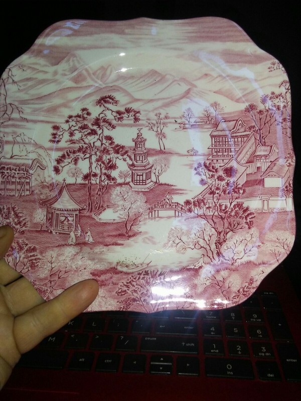 Pink Collectors Plate Enchanted Garden Johnson Brothers Made In England Vintage