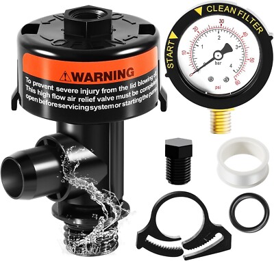 98209800 Pentair Clean & Clear/FNS/Predator Air Relief Valve/Gauge Replacement