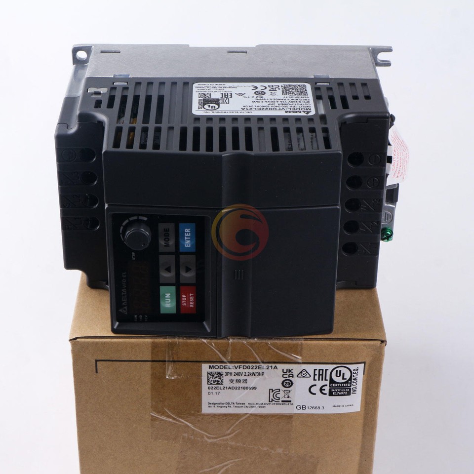 1PC Delta Inverter VFD drive VFD022EL21A 1Phase 220V 2.2KW 3HP 0.1~600 ...